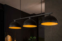 Pendant Light Orvella – 3 metal lights on a support tube with a ribbed surface