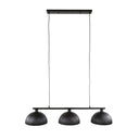 Pendant Light Orvella – 3 metal lights on a support tube with a ribbed surface