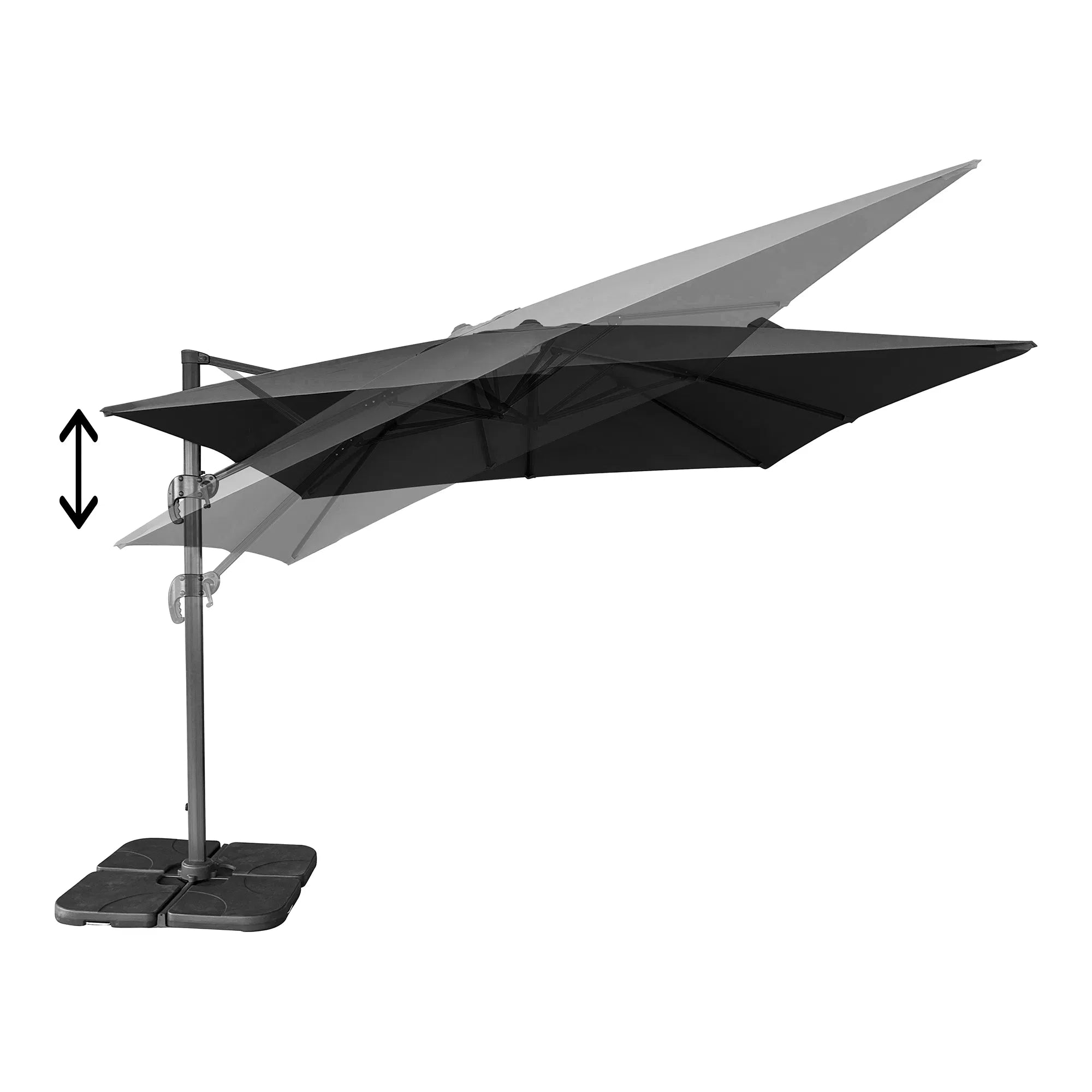 Garden Sunshade Solvien – in Black Square Shape
