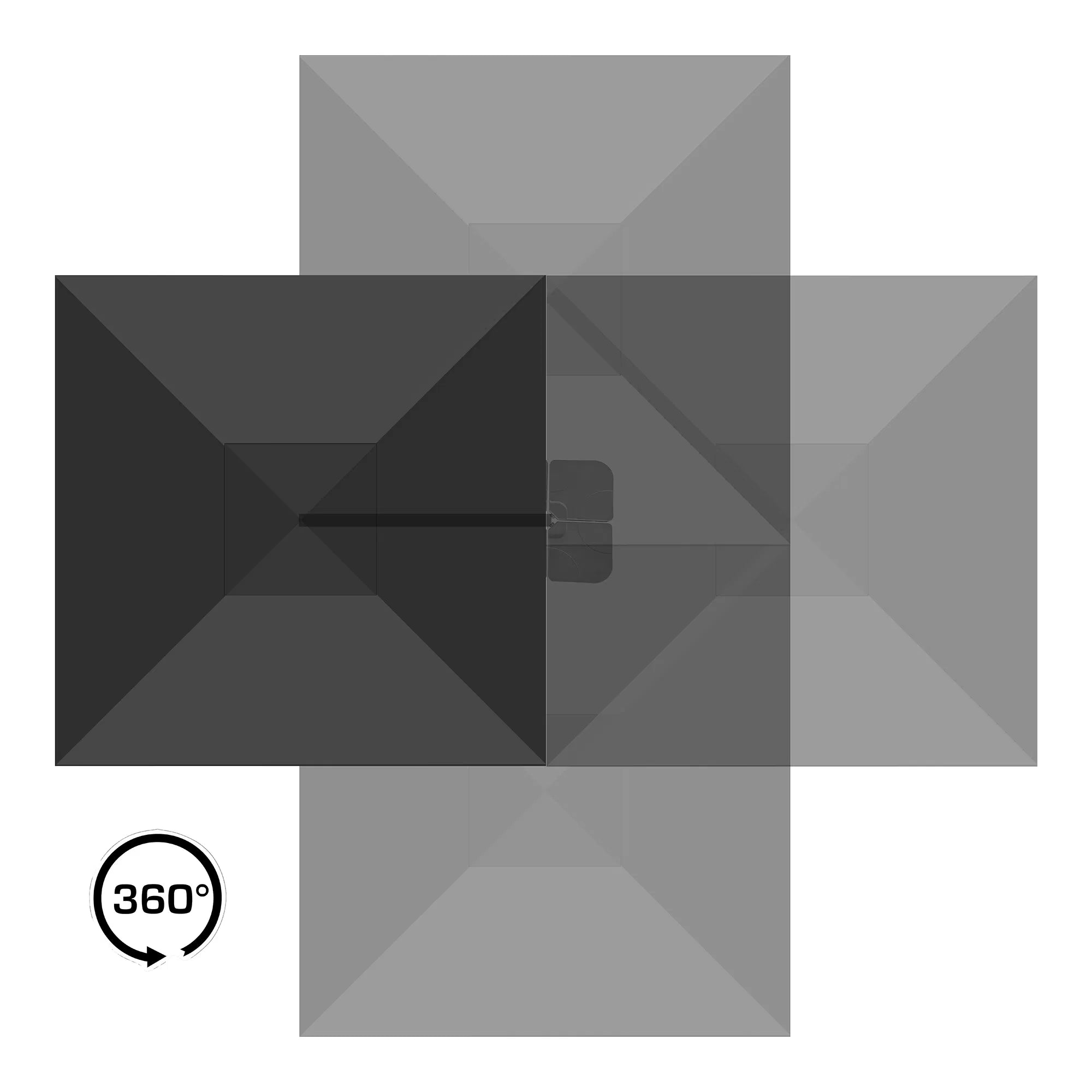 Garden Sunshade Solvien – in Black Square Shape