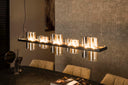 Pendant Light "Calivon – 10 cylindrical glass shades in amber and chrome look