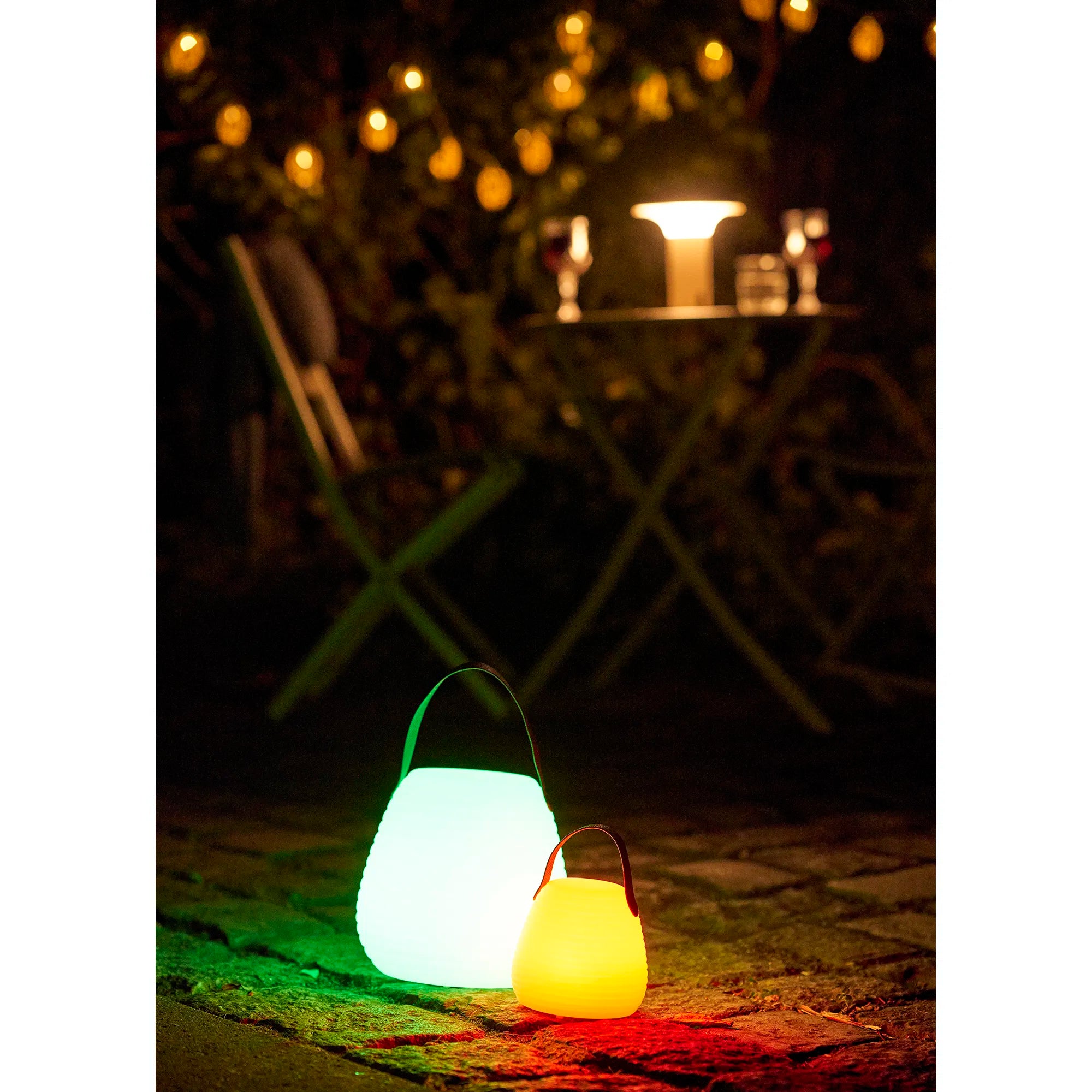 Garden Outdoor Lamp Eirina - with Strap and Colored LED