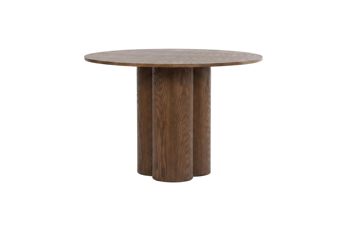Dining table Cavella - round design in wood look