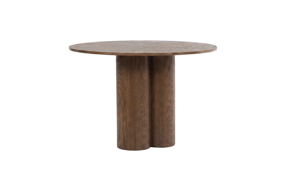 Dining table Cavella - round design in wood look
