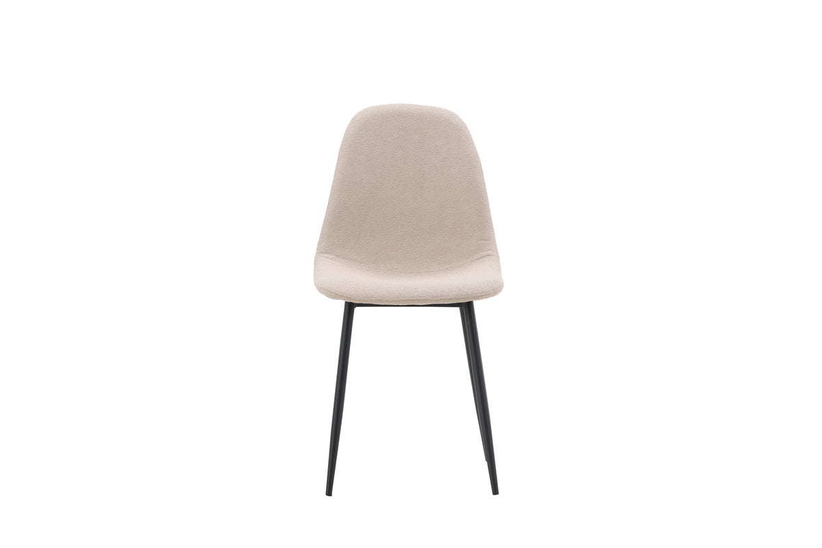 Set of 2 - Avira dining chair in White with black frame