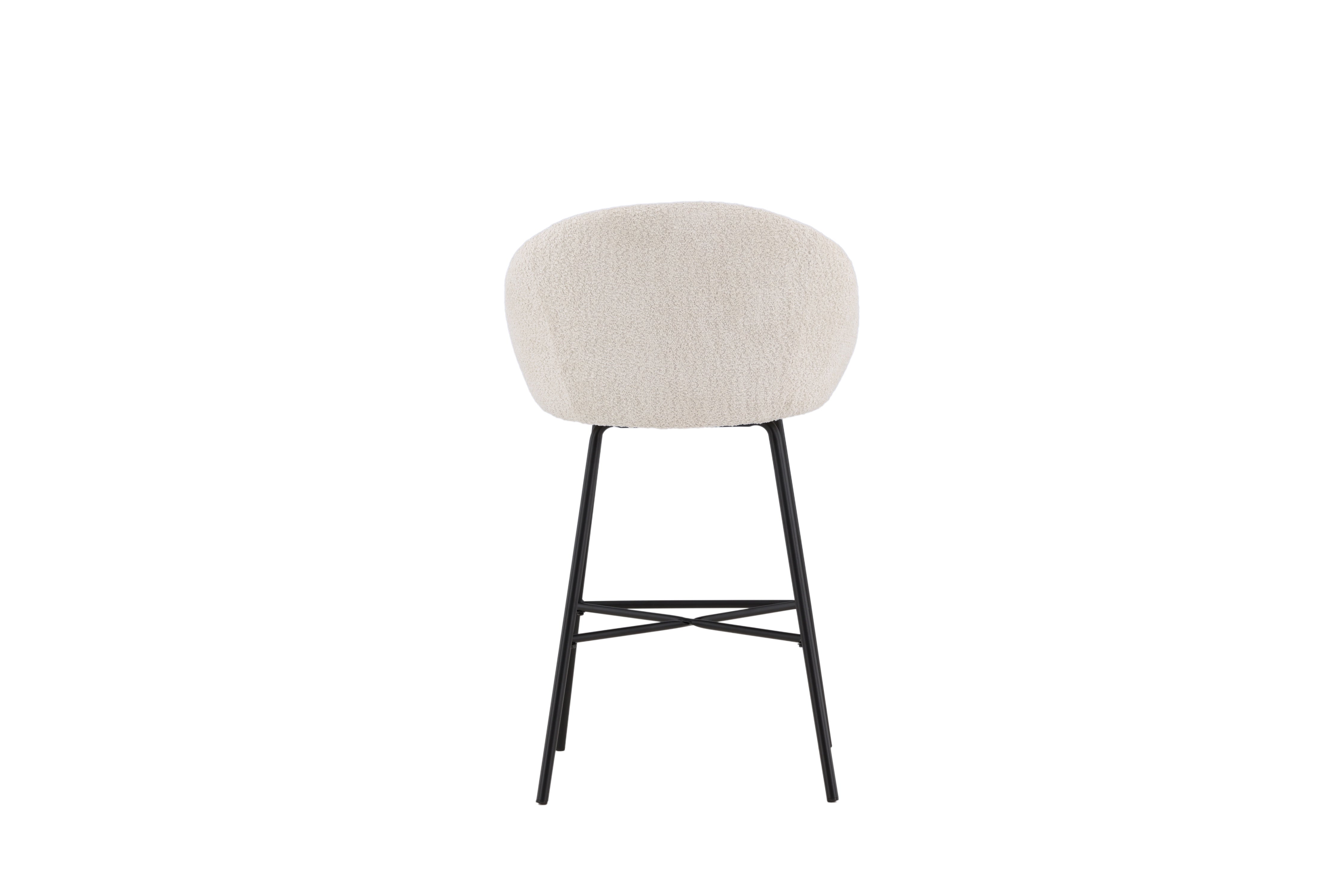 Set of 2 - Zaleno bar stools in White with black frame