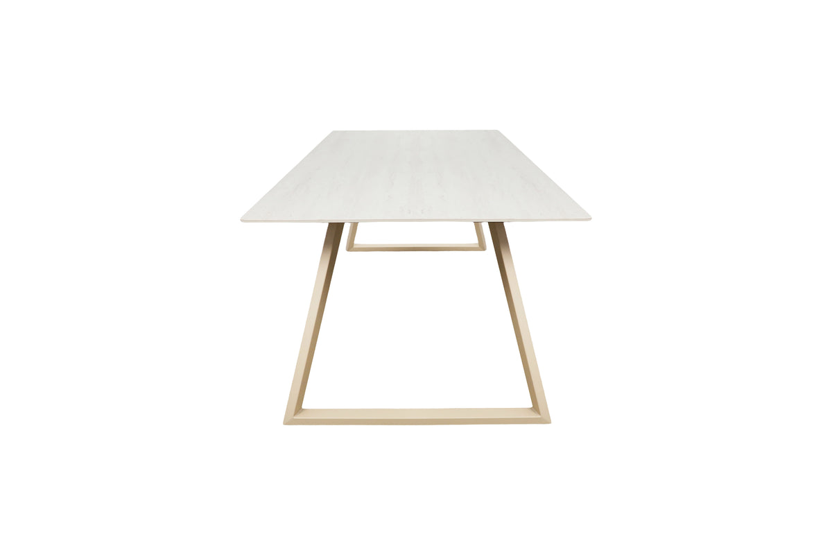 Dining table Mireza - in marble look with beige base