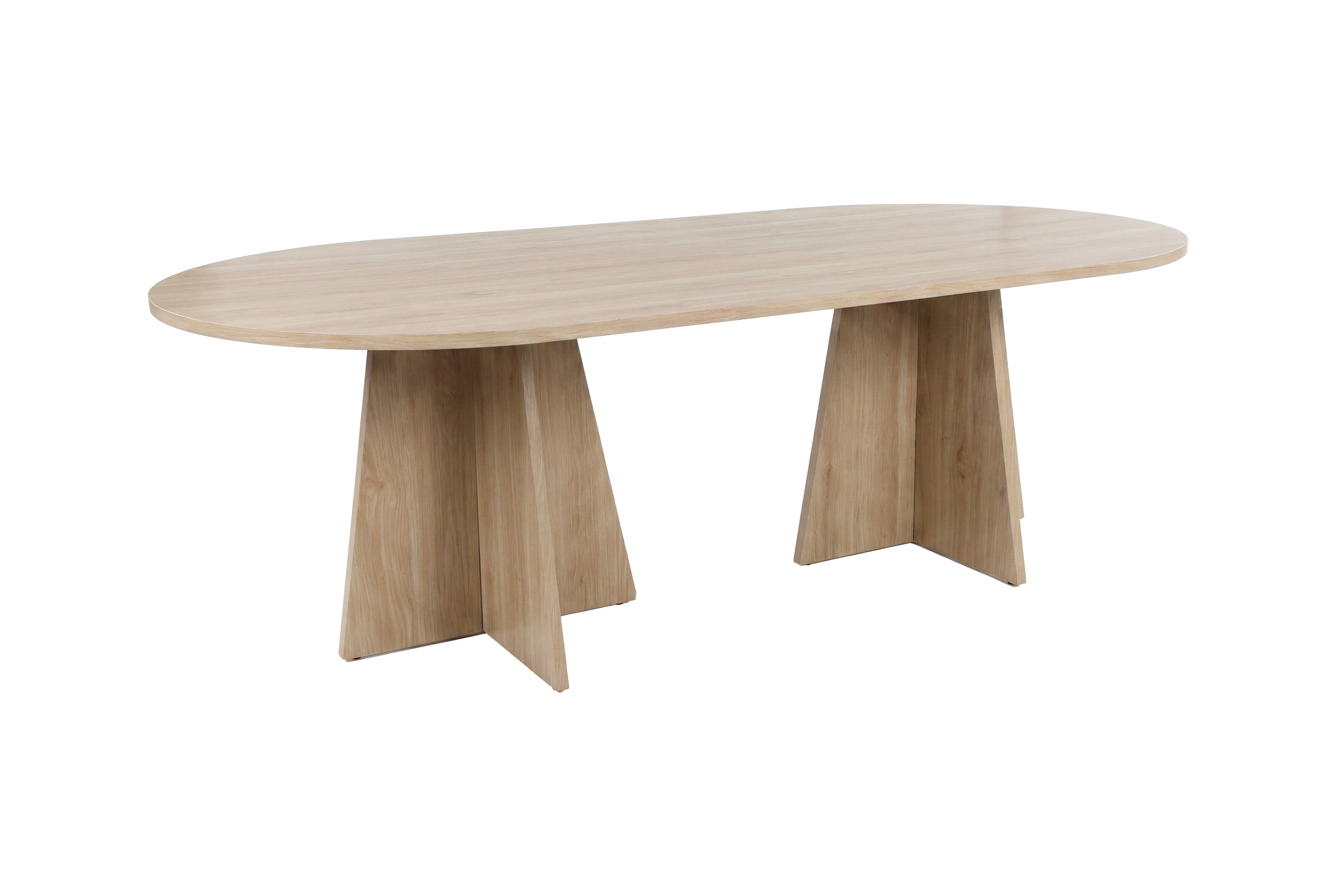 Dining table Cazaro - oval design in a wood look