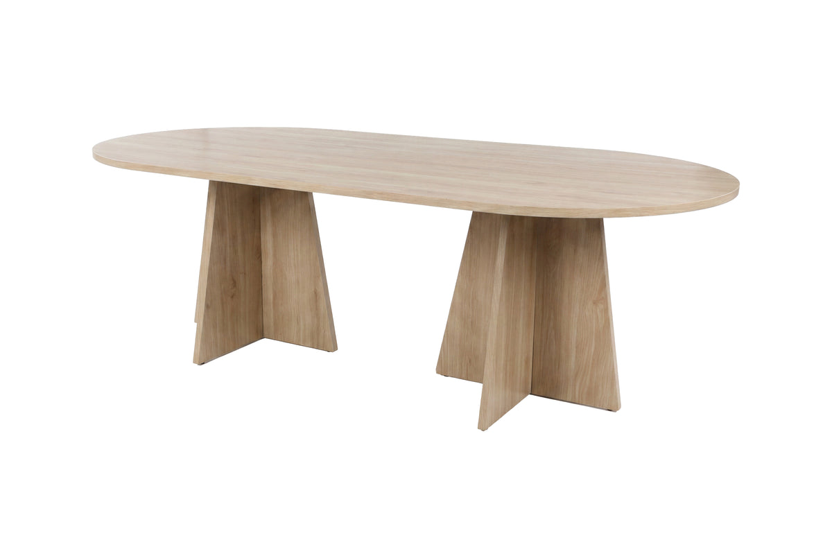 Dining table Cazaro - oval design in a wood look