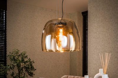 Pendant Lamp "Avernis" – Large Lampshade Available in Amber, Copper, and Chrome Variants