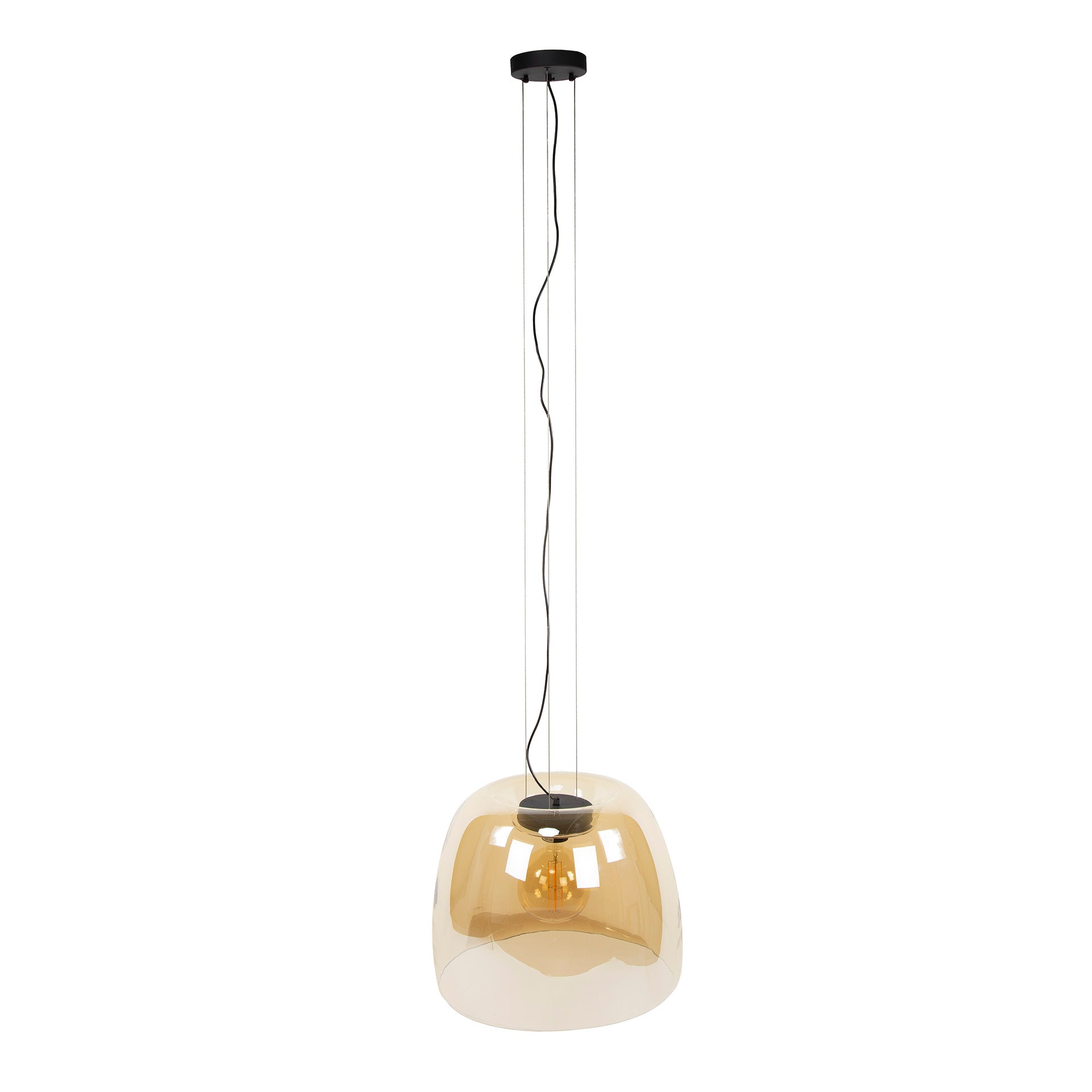 Pendant Lamp "Avernis" – Large Lampshade Available in Amber, Copper, and Chrome Variants