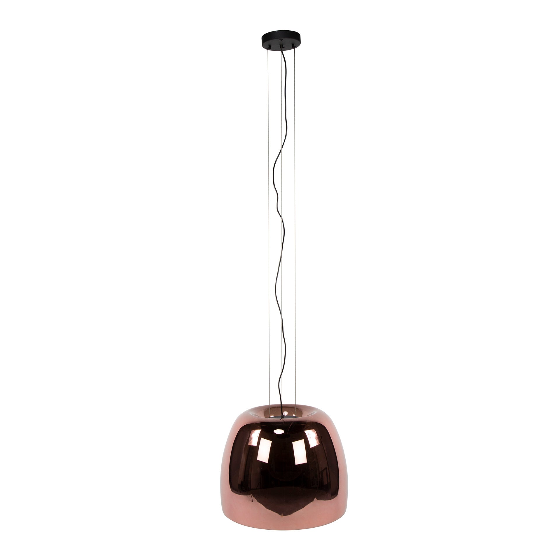 Pendant Lamp "Avernis" – Large Lampshade Available in Amber, Copper, and Chrome Variants
