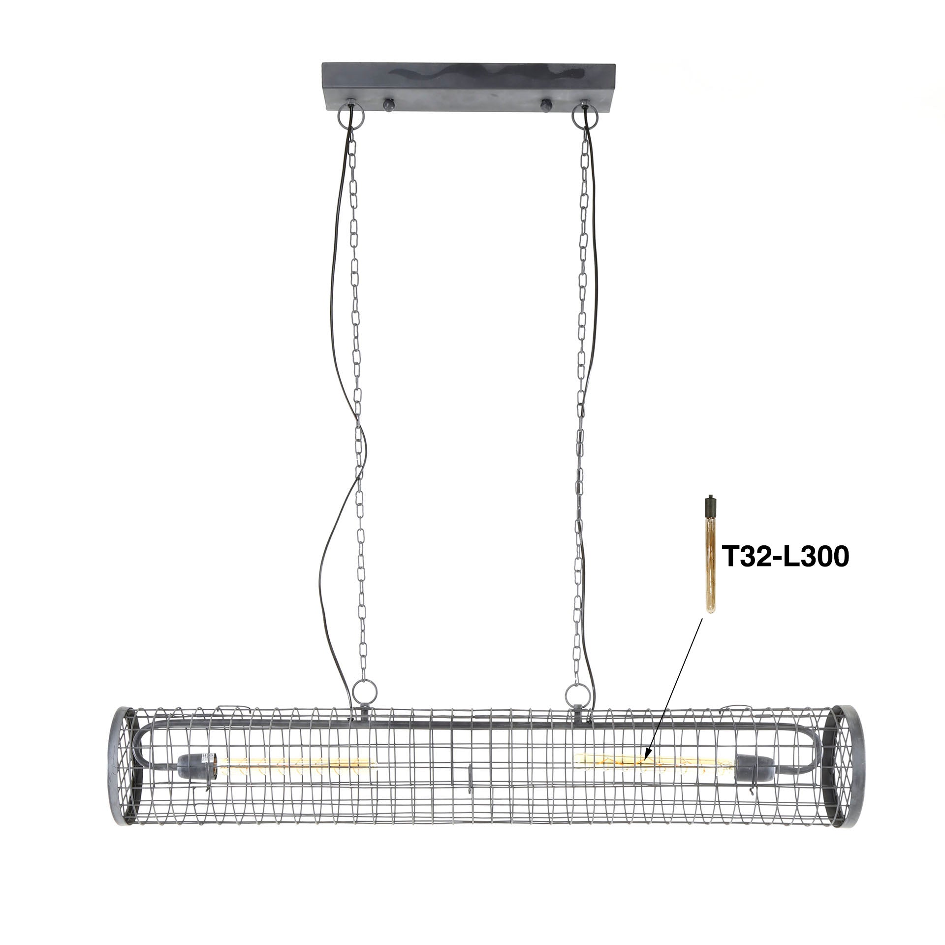 Pendant Lamp "Velanis" – Cylindrical Lamp in Industrial Wire Design