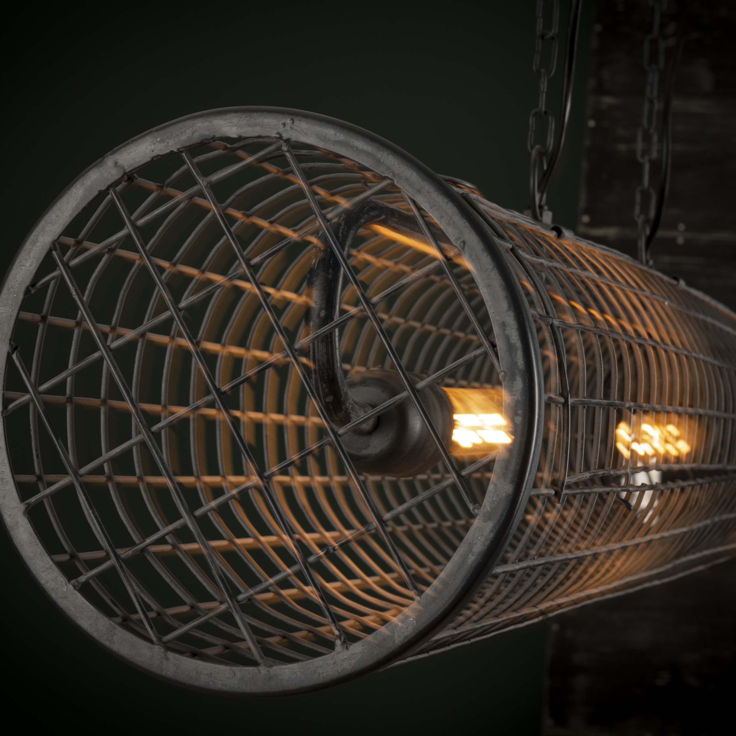 Pendant Lamp "Velanis" – Cylindrical Lamp in Industrial Wire Design