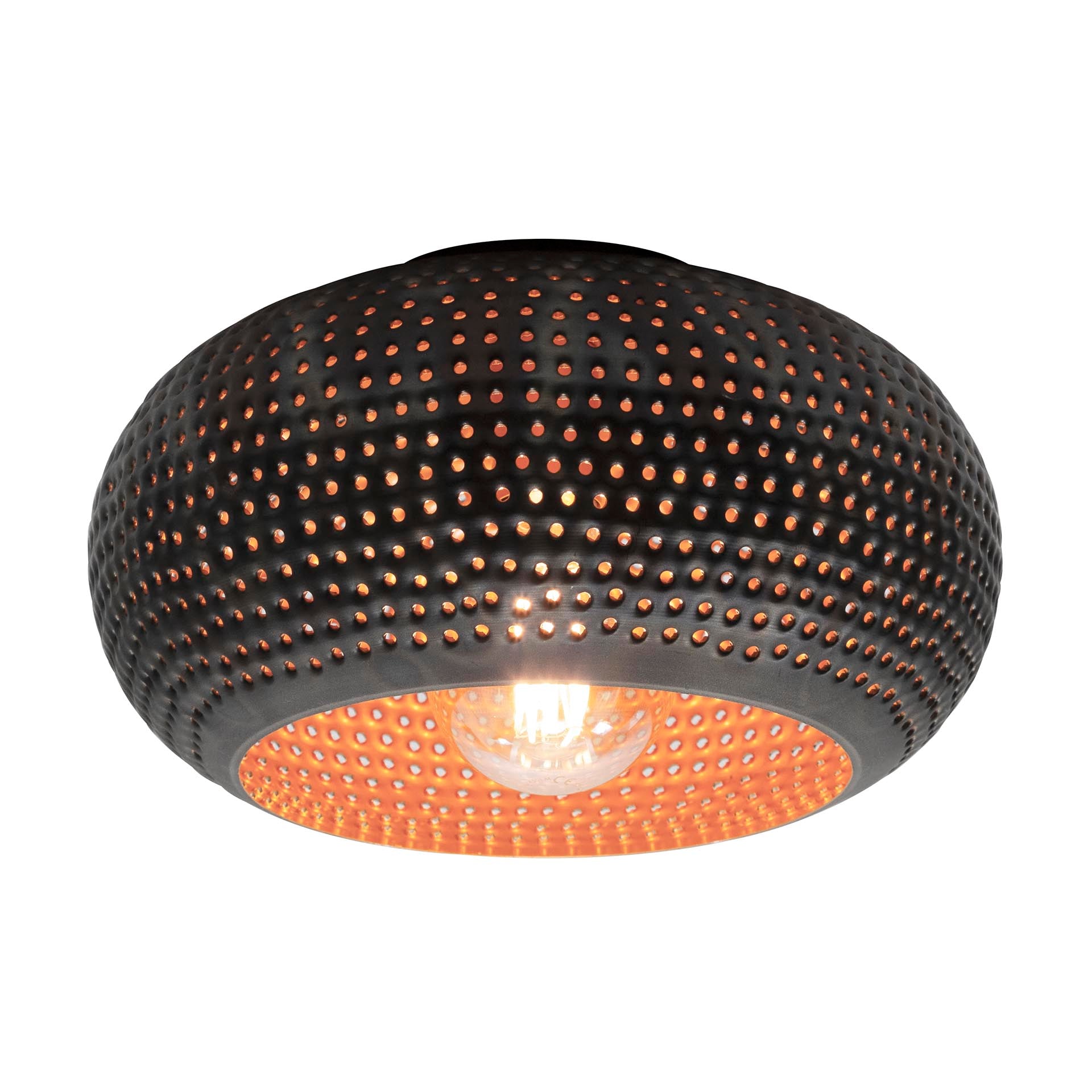 Ceiling light "Bravio" – metal lamp in dark brown