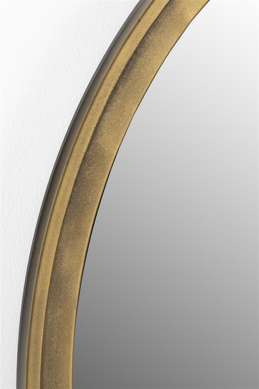 Matz round mirror – made of iron in bronze