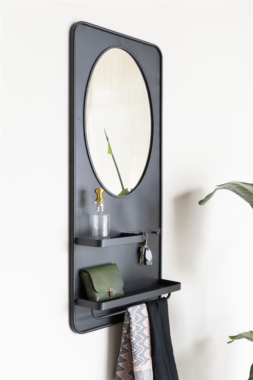 Mirror Pascal L – made of iron in Black