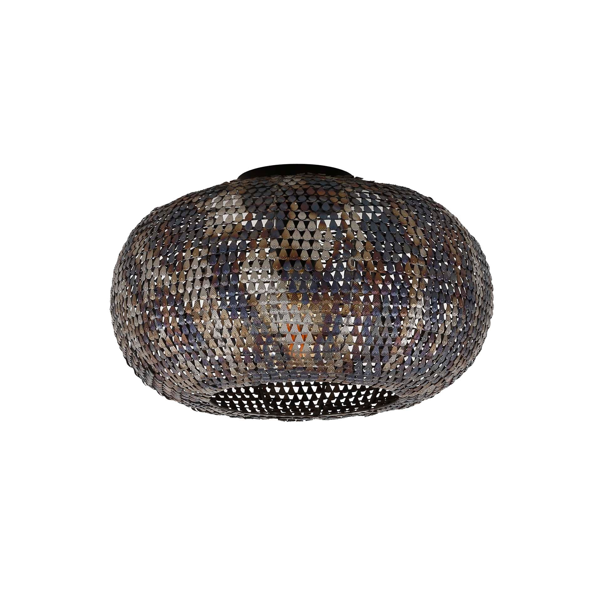 Ceiling light "Ferox" – Metal lamp in dark brown-black