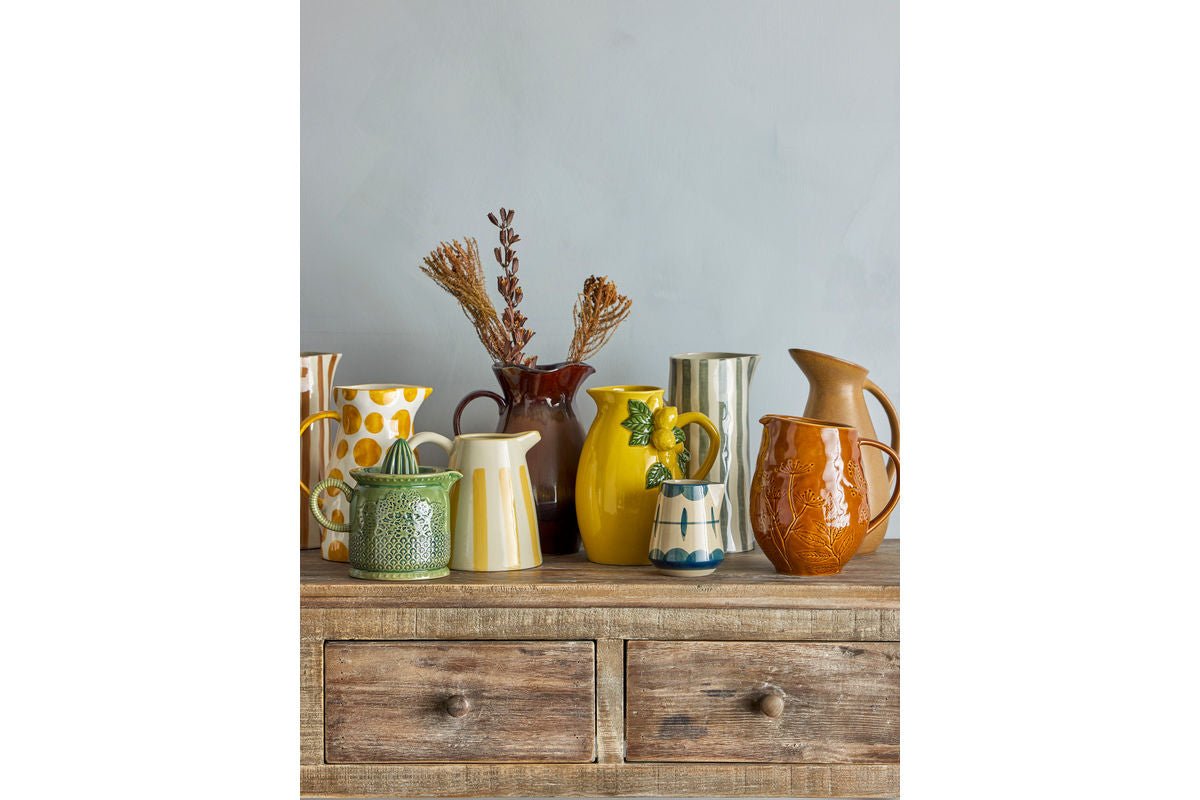 Milk & Sugar Set Elis – Stoneware with Hand-Decorated Pattern in Blue