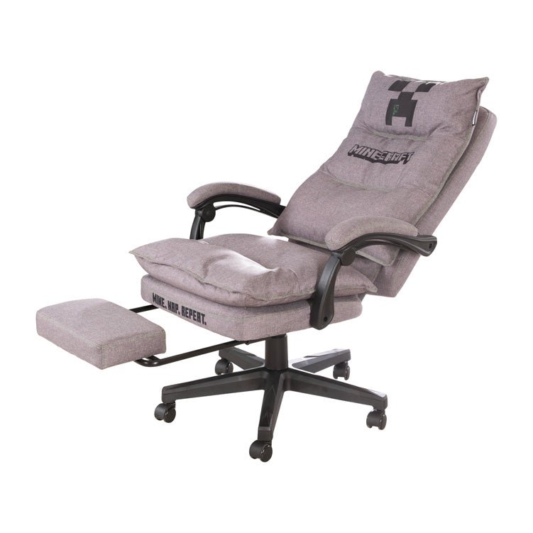 Minecraft Gaming Chair "Builder" – with Leg Rest, Rocking Mechanism & Comfort Padding