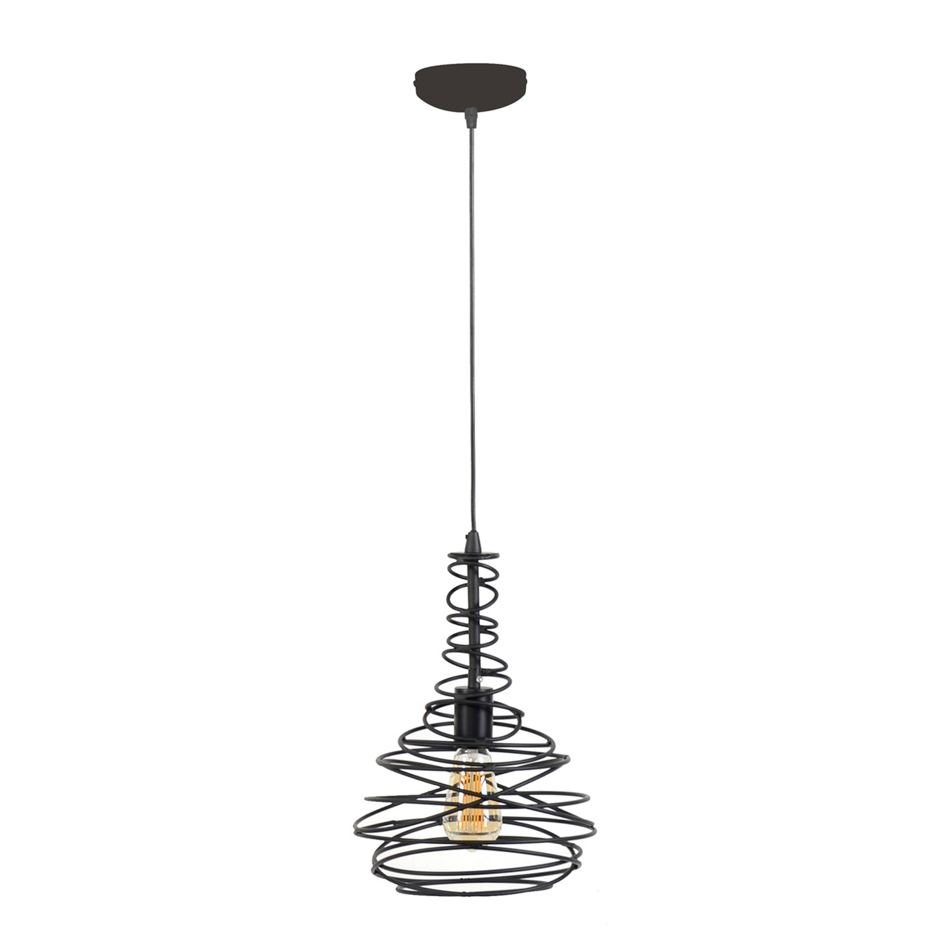 Pendant lamp Vireo – Striking metal design in Black