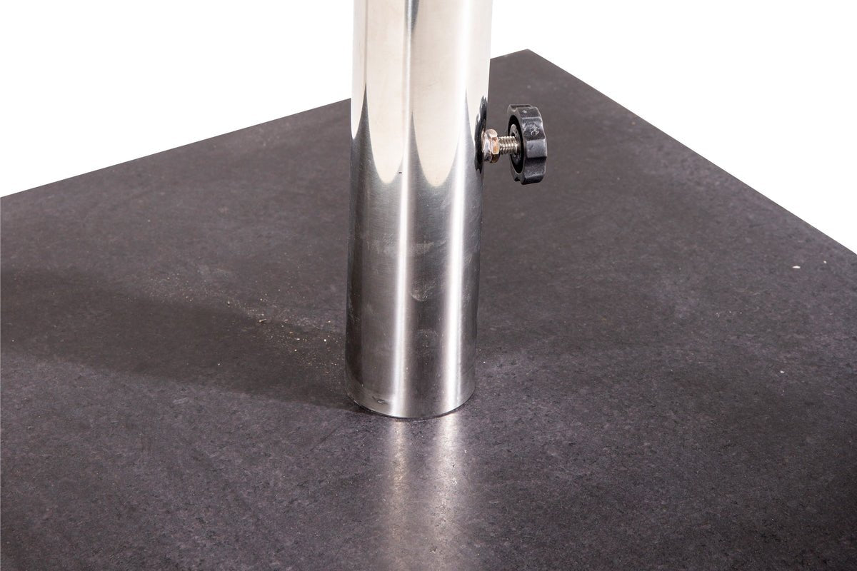 Sunshade Stand Inese - Granite Sunshade Stand with Handle & Wheels in Gray