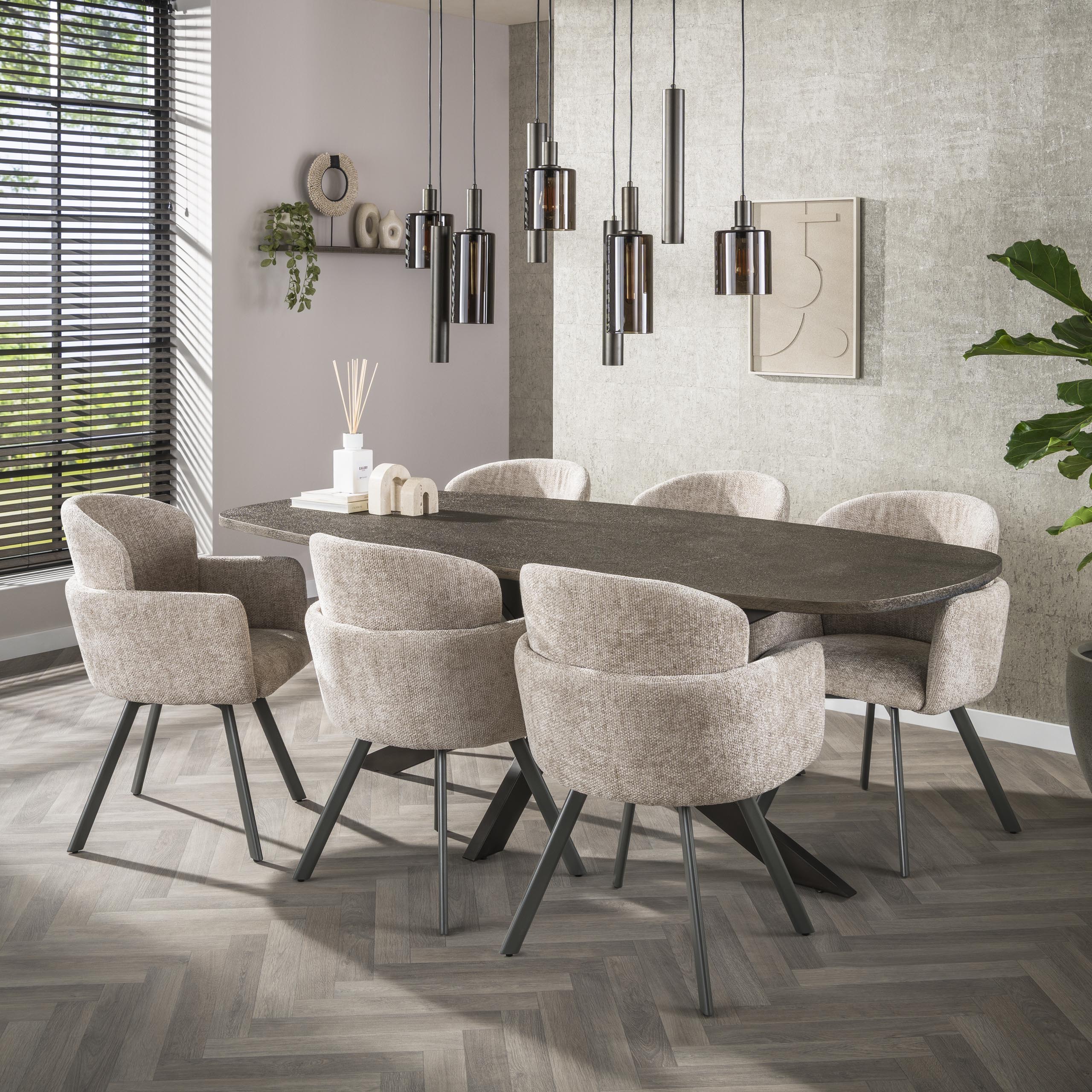 Pendelleuchte Ayu – Cluster-Design in Braun (9-flammig)