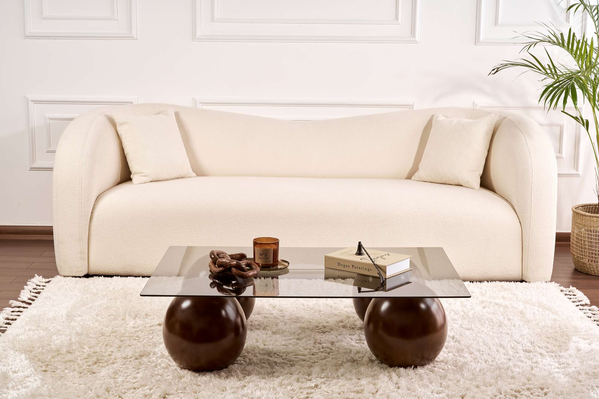 Coffee Table Pavello - with Rectangular, Tempered Glass Tabletop