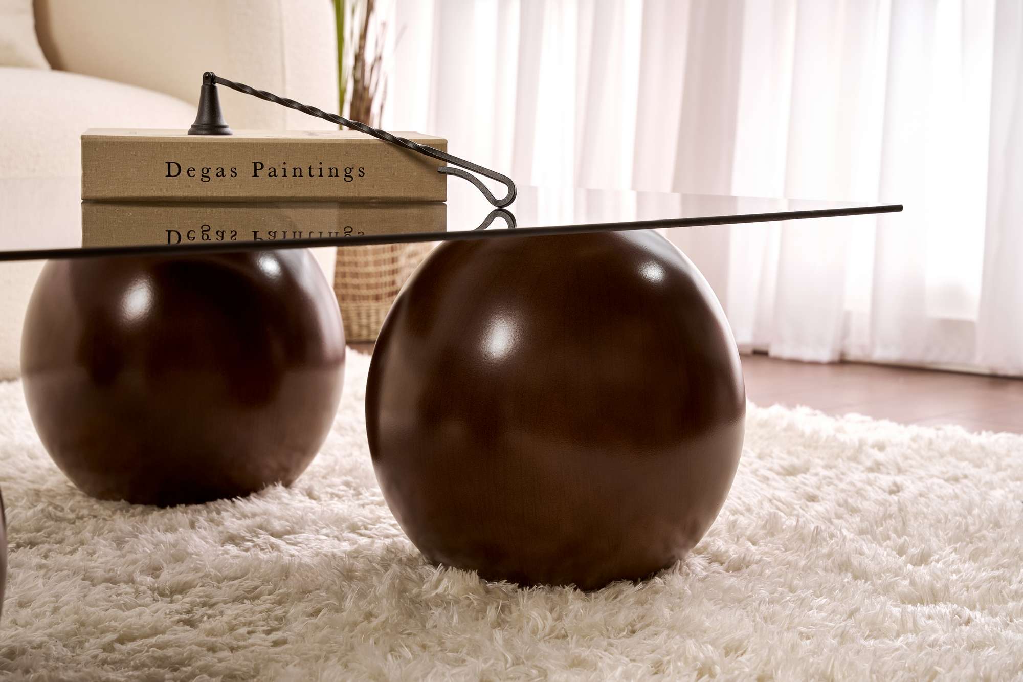 Coffee Table Pavello - with Rectangular, Tempered Glass Tabletop