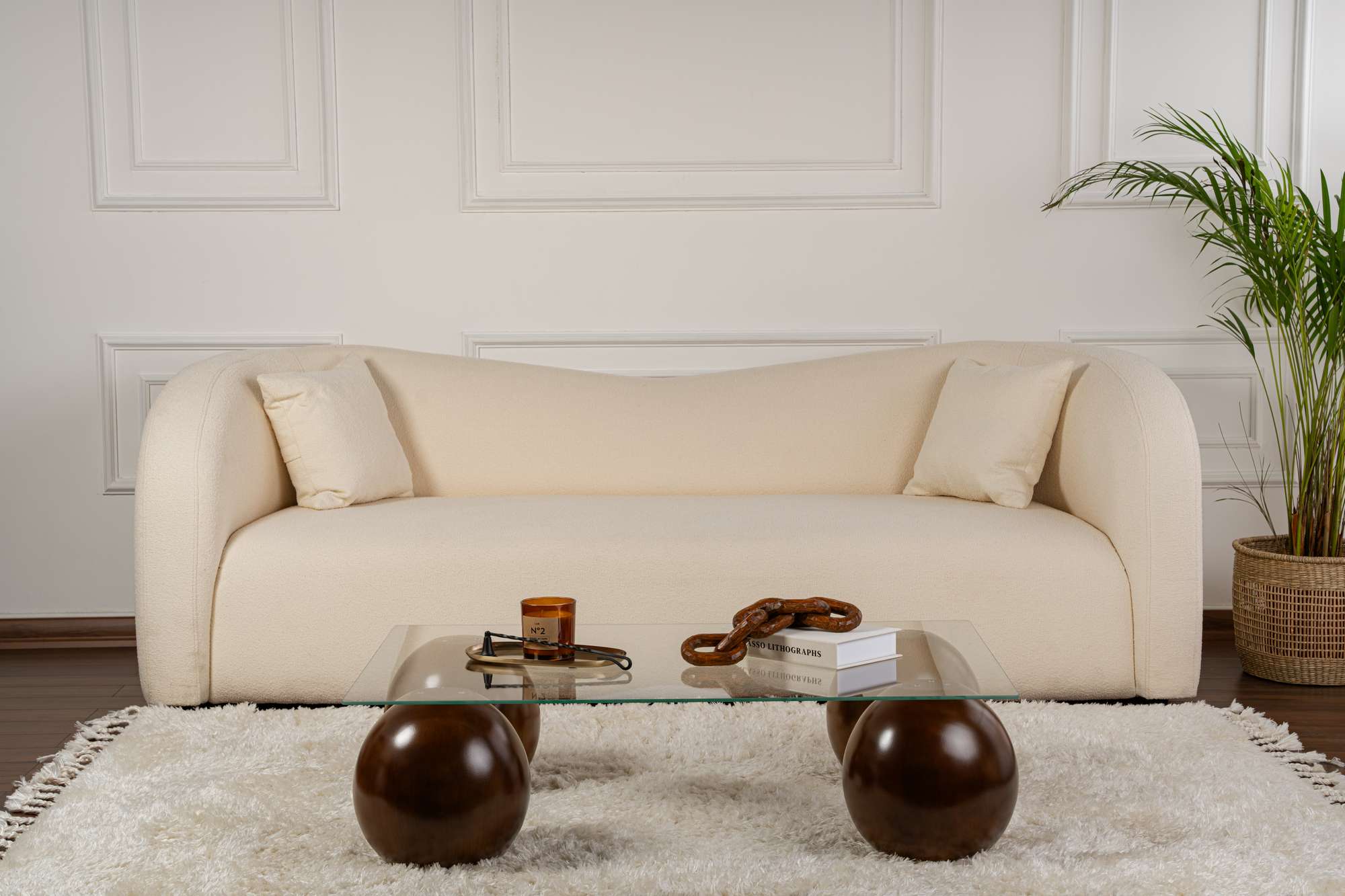 Coffee Table Pavello - with Rectangular, Tempered Glass Tabletop