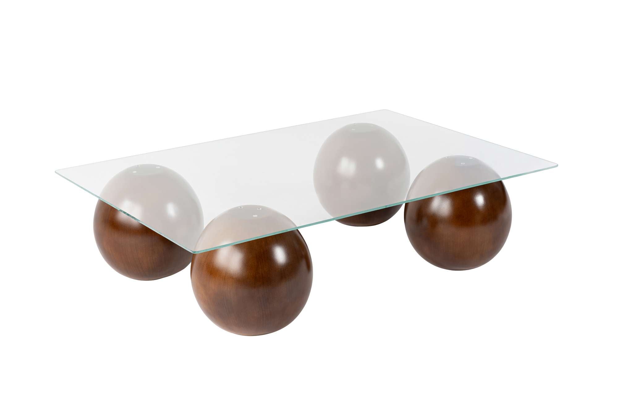 Coffee Table Pavello - with Rectangular, Tempered Glass Tabletop