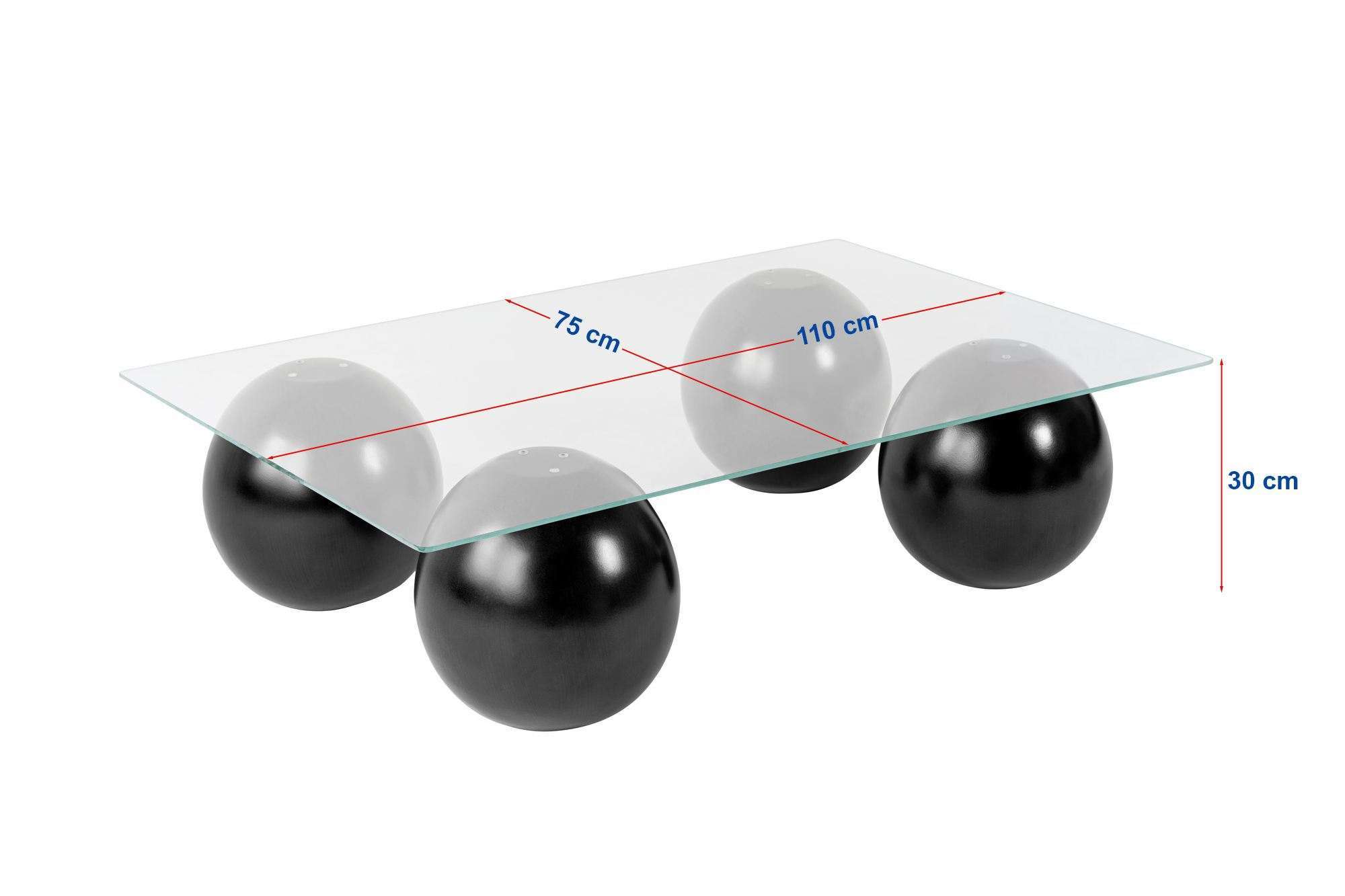Coffee Table Pavello - with Rectangular, Tempered Glass Tabletop