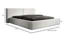 Designer Upholstered Bed Ophelia in Bouclé with Storage