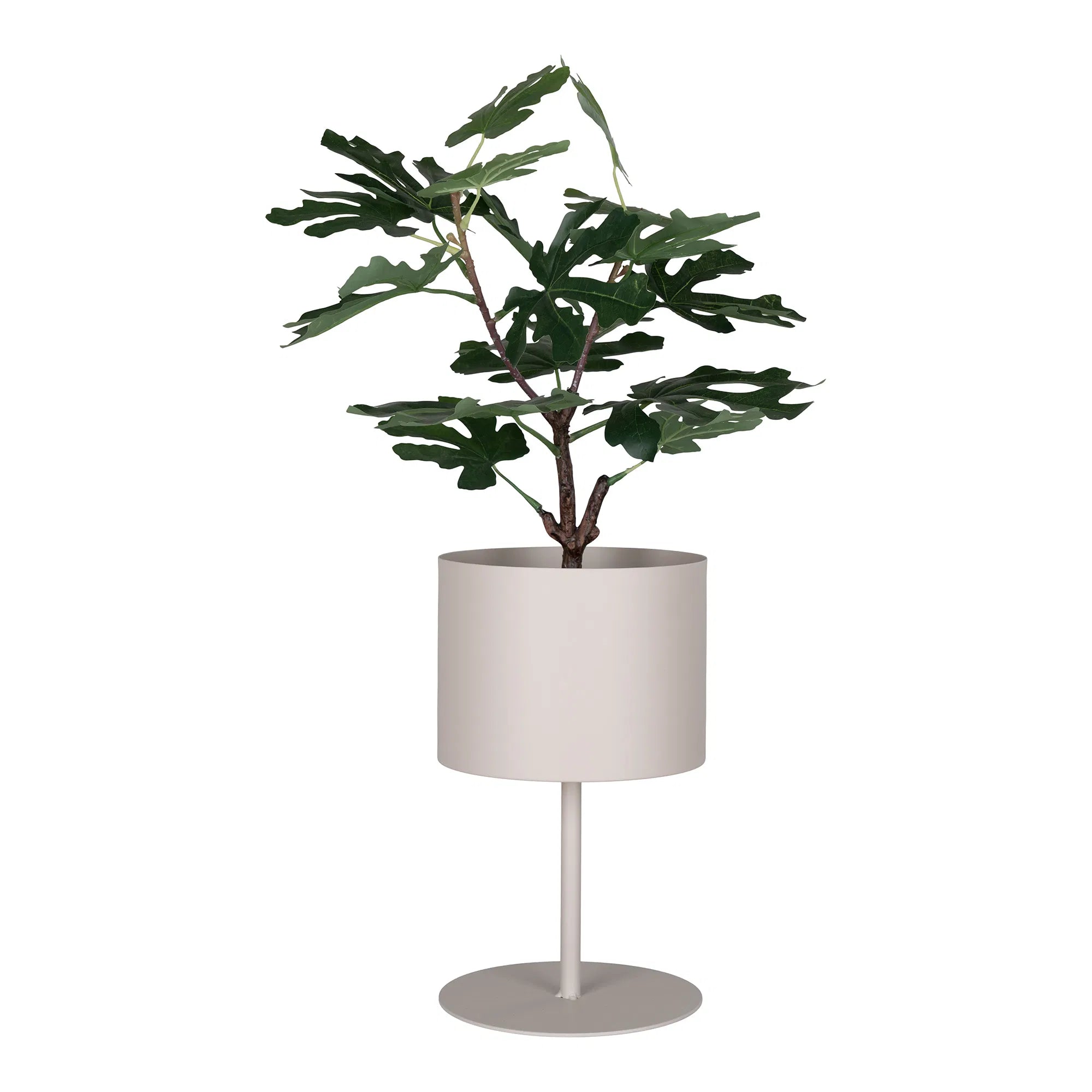 Flowerpot "Orviano" – Sand-colored flower stand made of steel