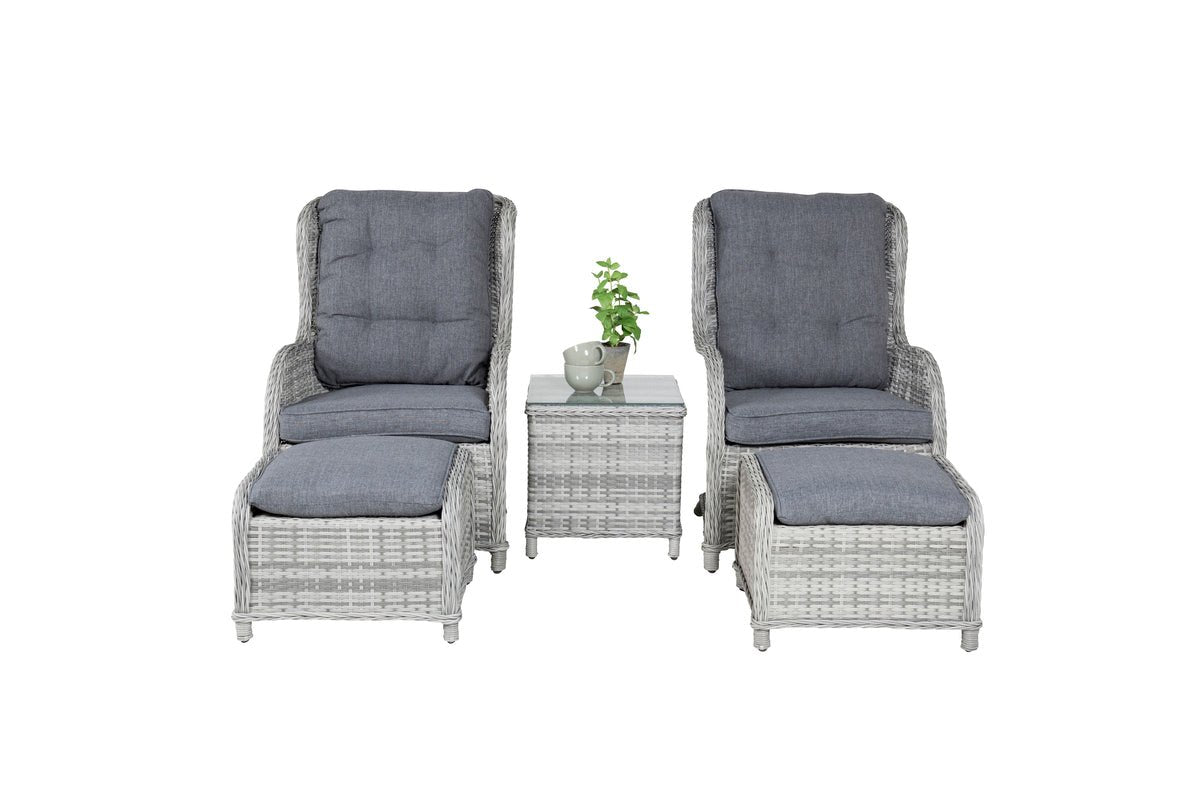 Garden Lounge Set Tarell – 3-piece Set with Armchairs & Table