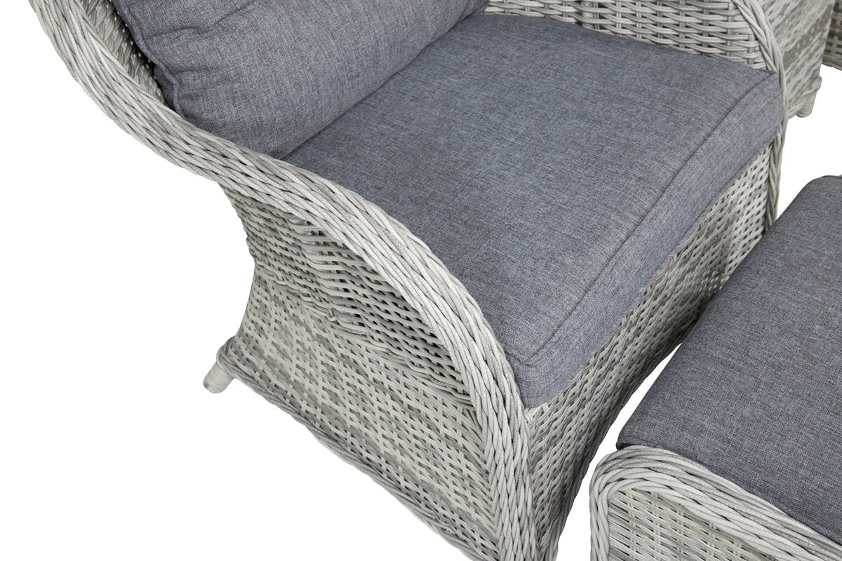 Garden Lounge Set Tarell – 3-piece Set with Armchairs & Table