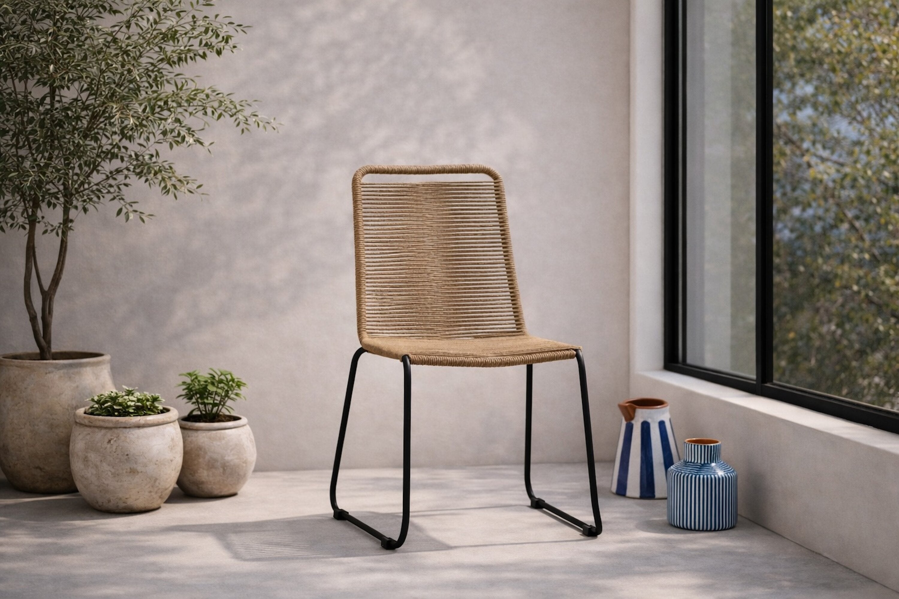 2-piece set - Garden chair Lina made of metal/polyester