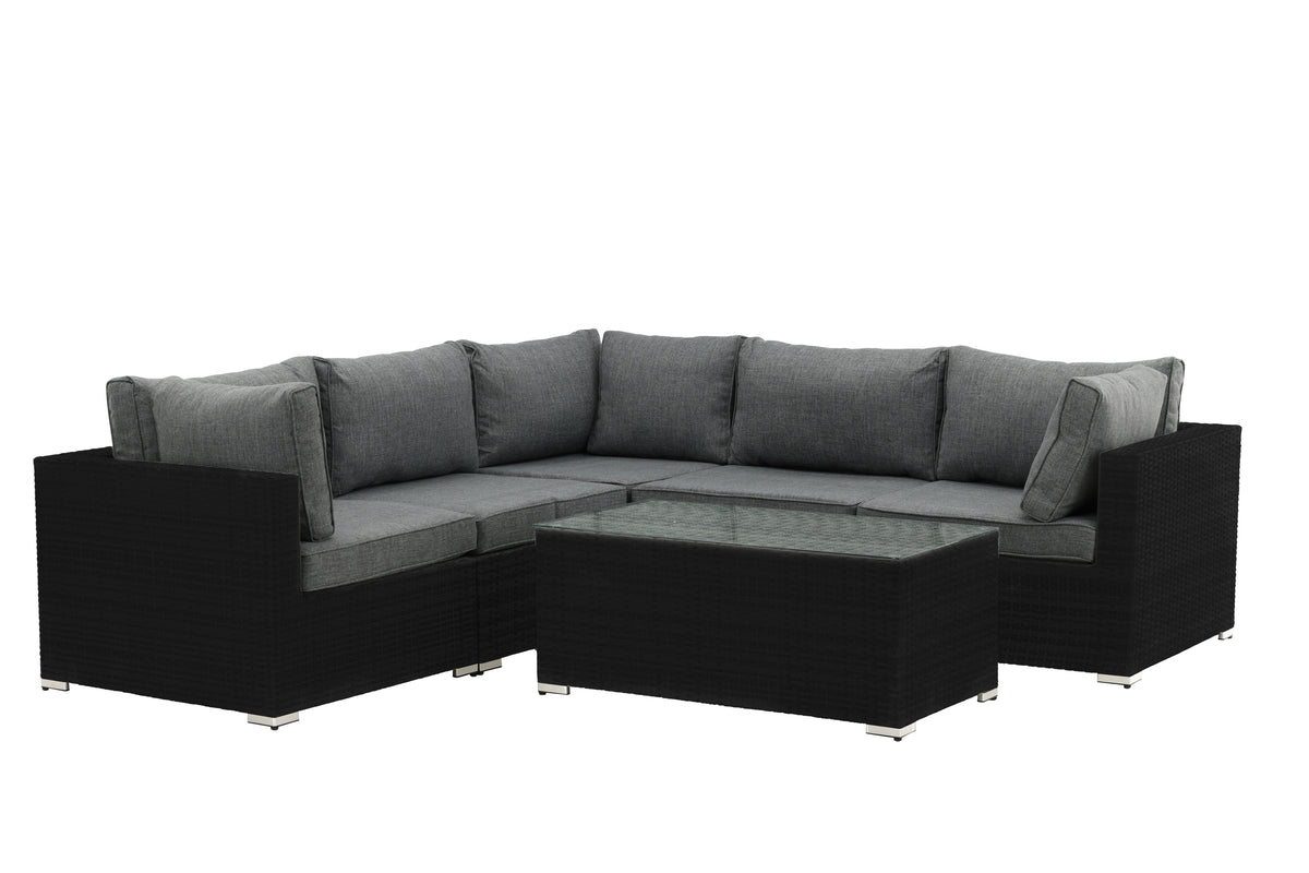 Garden Lounge Set Panther - available in 3 colors made of synthetic rattan