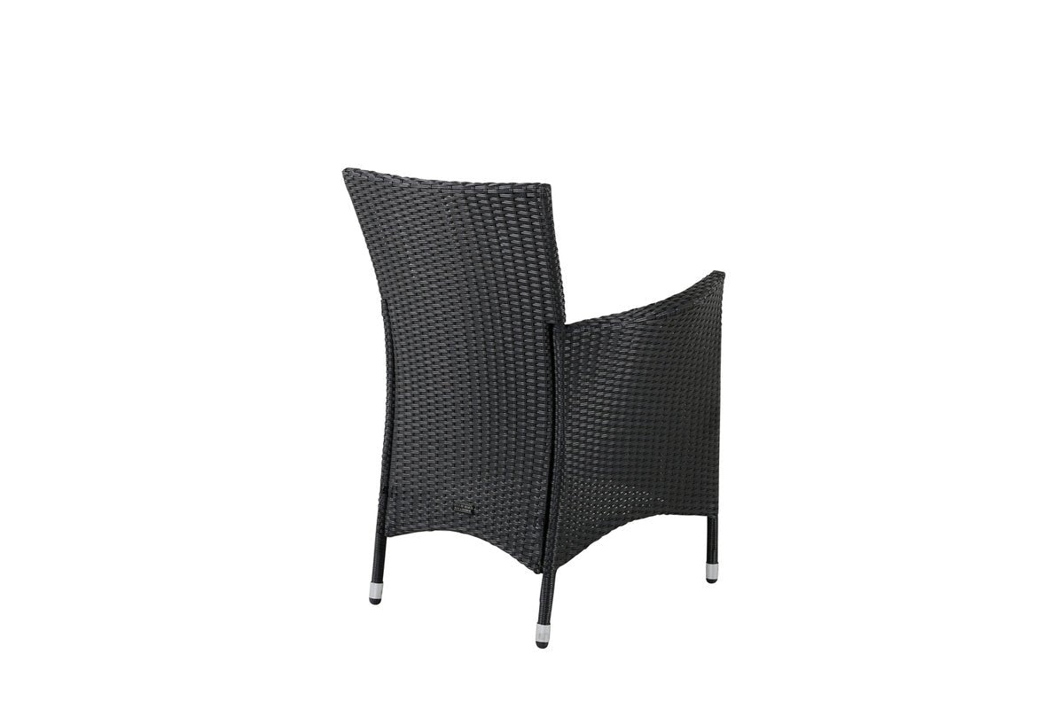 2-piece set - Garden chair Caro made of rattan in Black