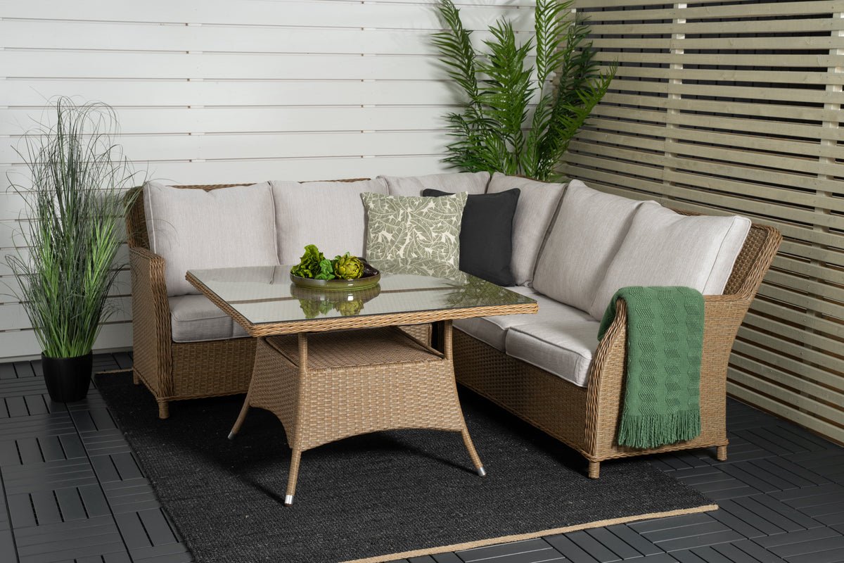 Garden Lounge Set Davido – made of Polyrattan with Side Table