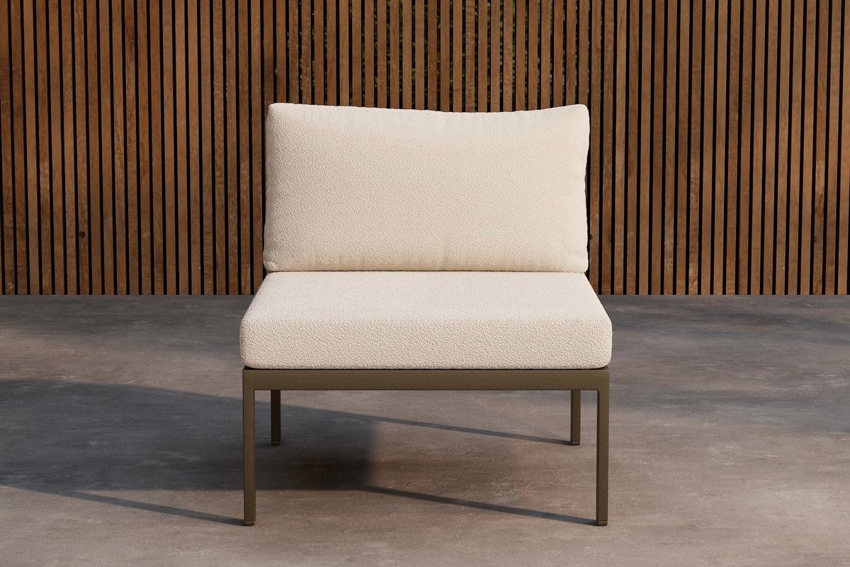 Garden Bench Module Borelio - In Beige or Brown Aluminum