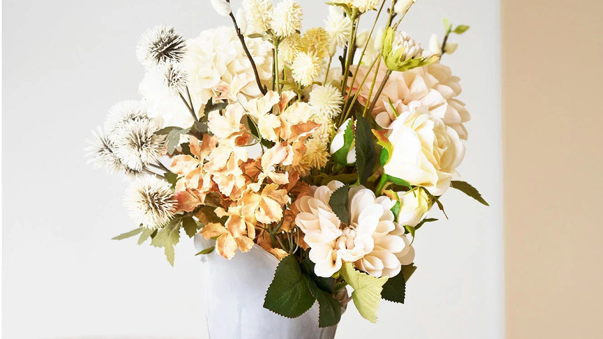 Artificial flower bouquet Cappuccino - in shades of brown
