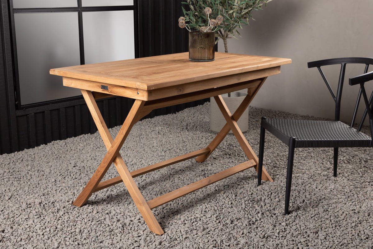 Garden table Siana - a square dining table made of teak wood