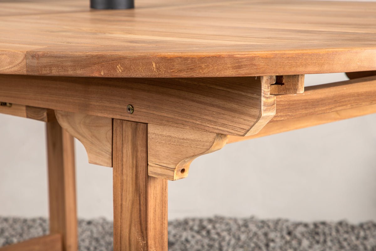 Garden table Navira - an oval dining table made of teak wood