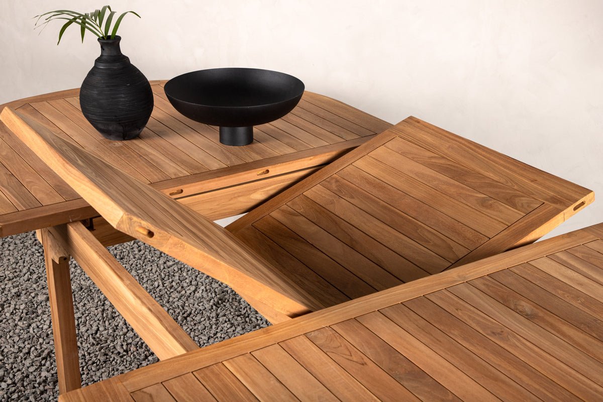 Garden table Navira - an oval dining table made of teak wood