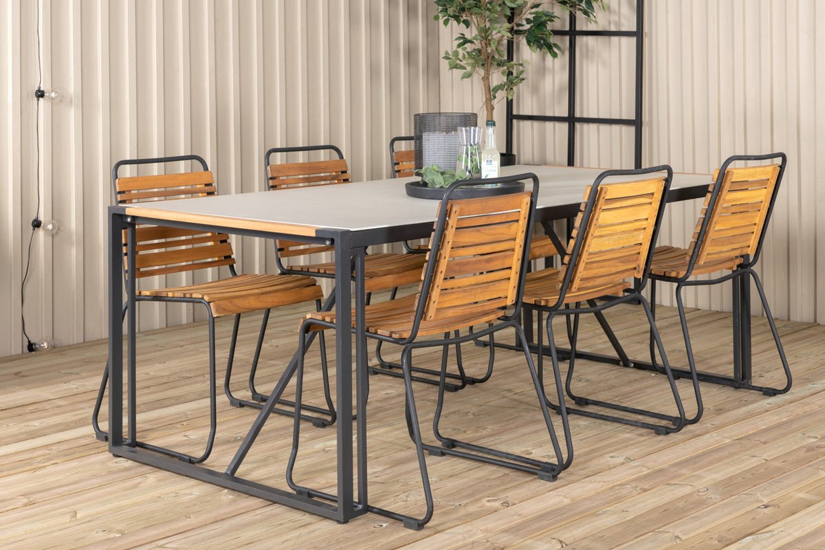 2-piece set - Garden chair Bali made of acacia/metal