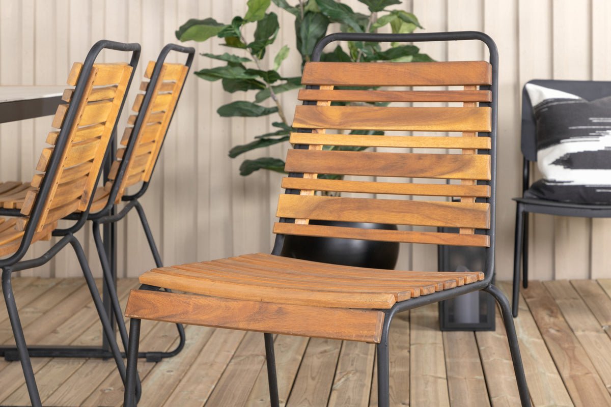 2-piece set - Garden chair Bali made of acacia/metal
