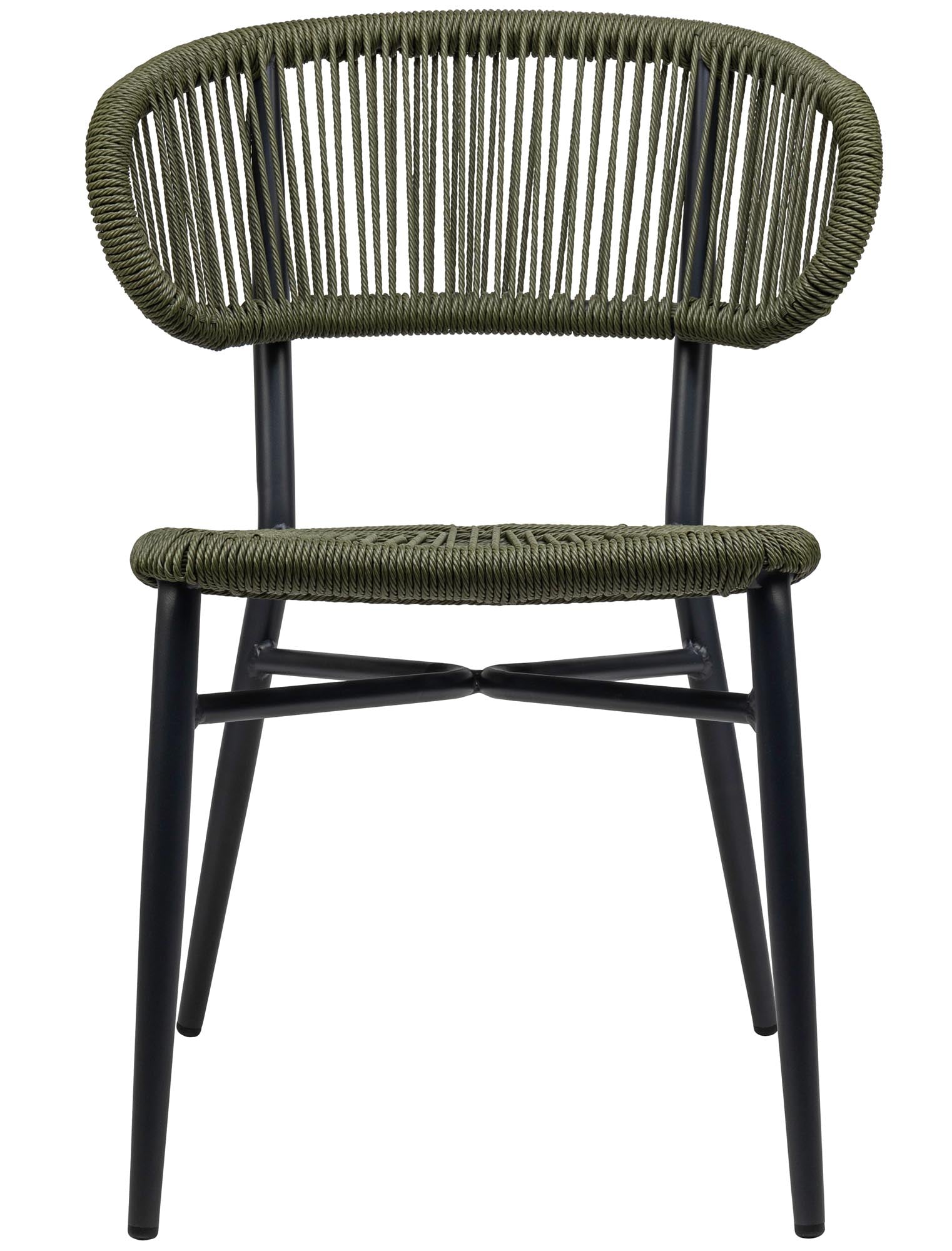Set of 4 - Noura Rope Design Garden Chairs
