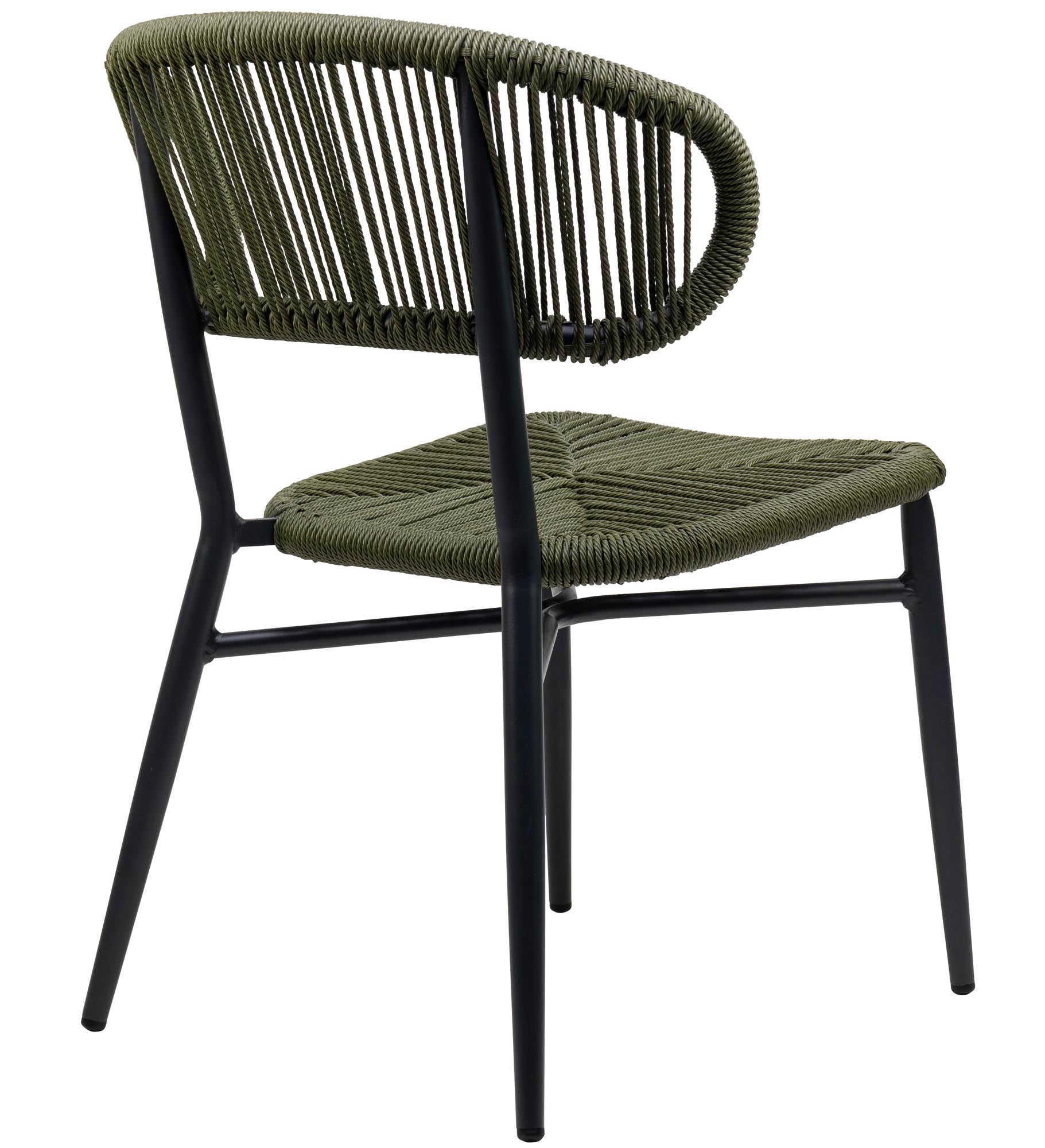 Set of 4 - Noura Rope Design Garden Chairs