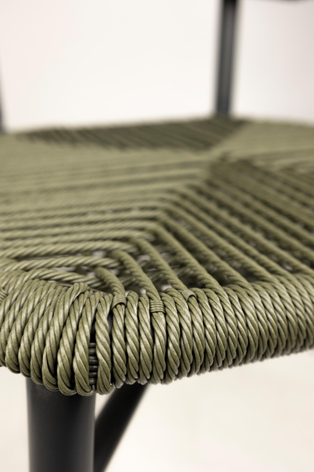 Set of 4 - Noura Rope Design Garden Chairs